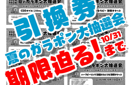 夏祭り2024「夏のガラポン大抽選会」引換券期限迫る！