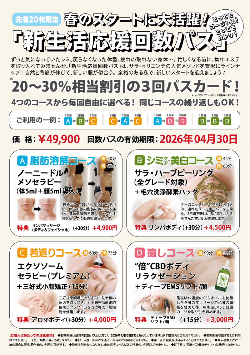 「新生活応援回数パス」